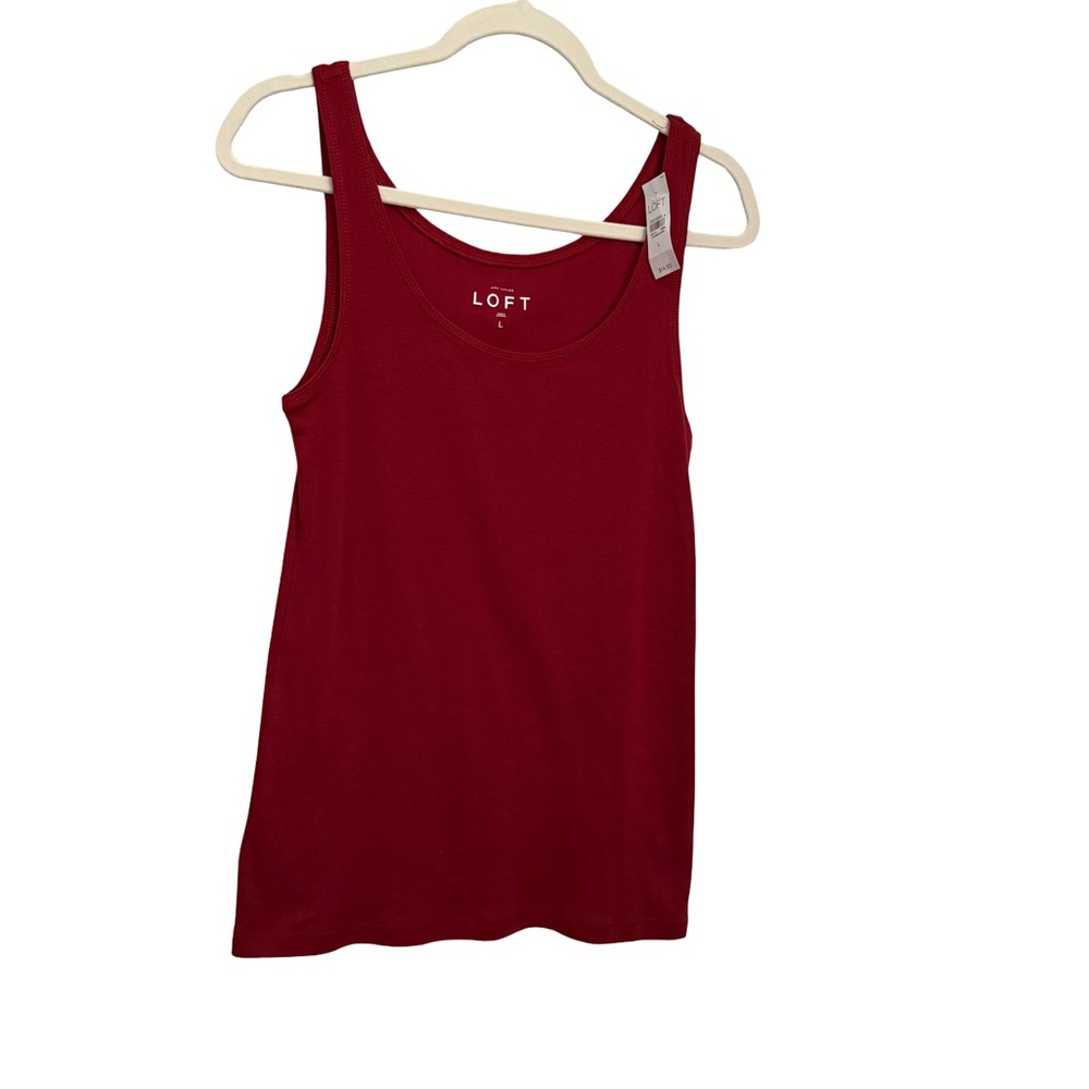 LOFT Rich Red Sleeveless Tank Top